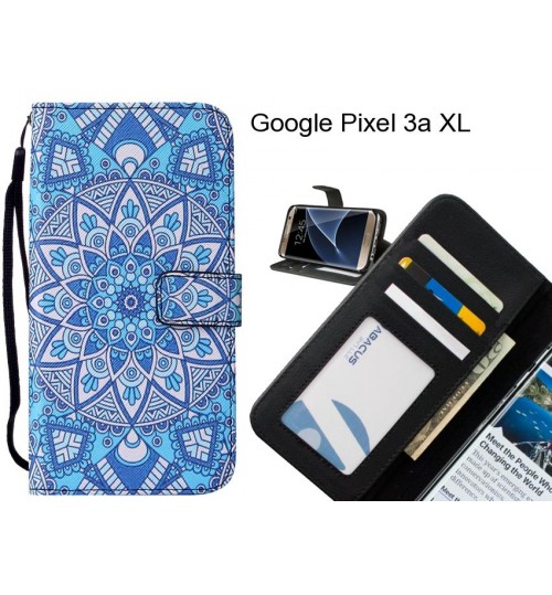 Google Pixel 3a XL case 3 card leather wallet case printed ID