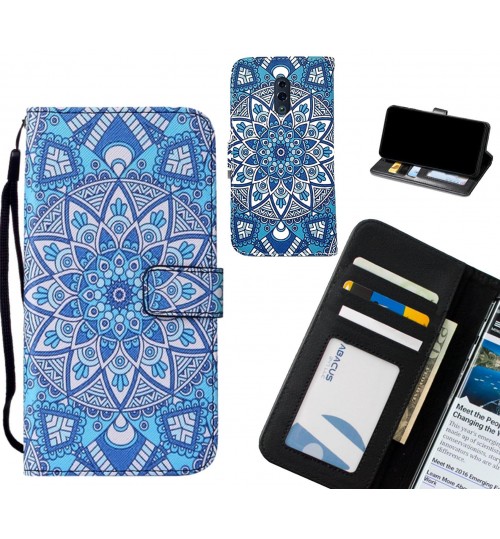 Oppo Reno case 3 card leather wallet case printed ID