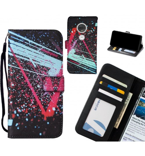 MOTO G7 case 3 card leather wallet case printed ID