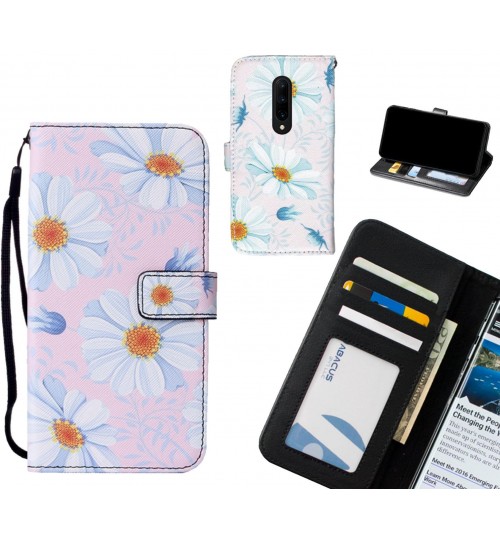 OnePlus 7 Pro case 3 card leather wallet case printed ID