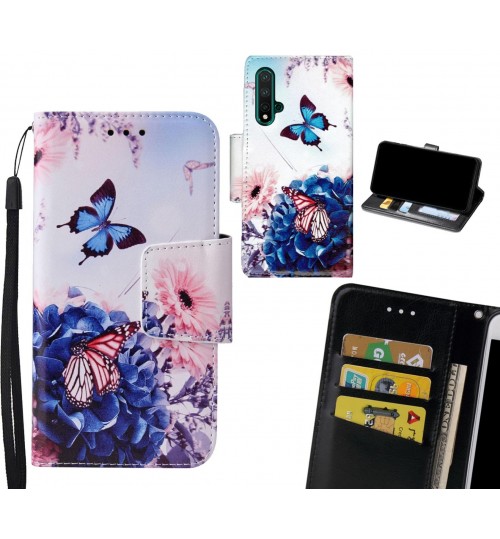 Huawei nova 5 Case wallet fine leather case printed