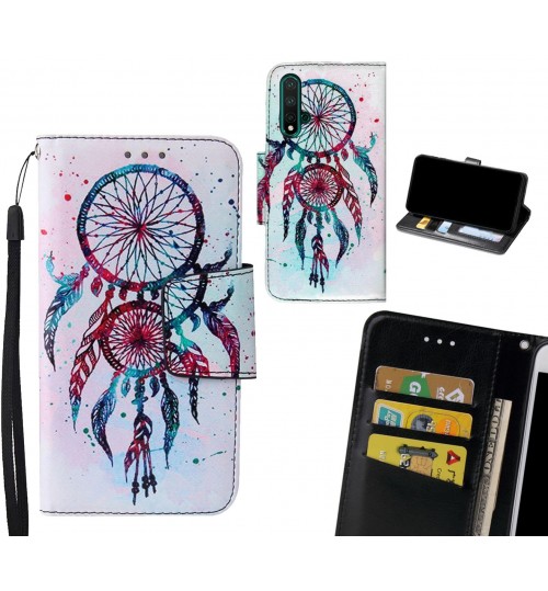 Huawei nova 5 Case wallet fine leather case printed