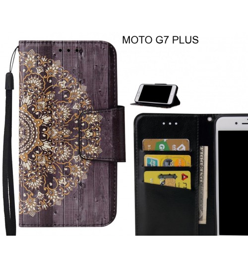 MOTO G7 PLUS Case wallet fine leather case printed