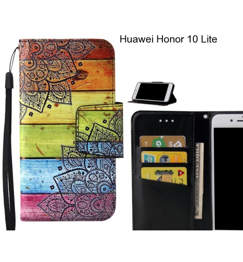 Huawei Honor 10 Lite Case wallet fine leather case printed