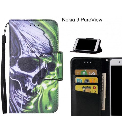 Nokia 9 PureView Case wallet fine leather case printed