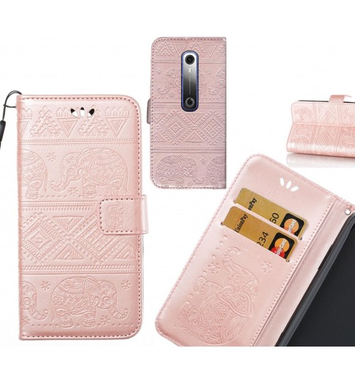 Vodafone N10 case Wallet Leather flip case Embossed Elephant Pattern