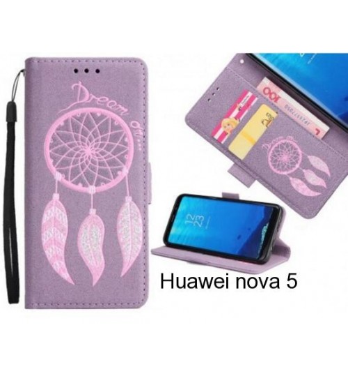 Huawei nova 5  case Dream Cather Leather Wallet cover case