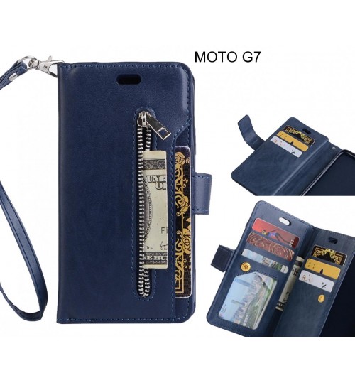 MOTO G7 case 10 cards slots wallet leather case with zip