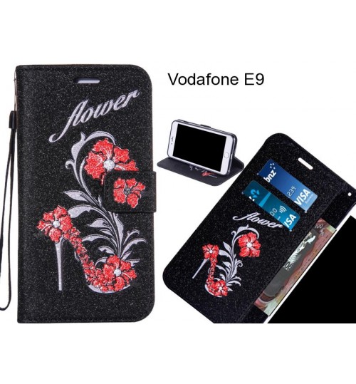 Vodafone E9 case Fashion Beauty Leather Flip Wallet Case