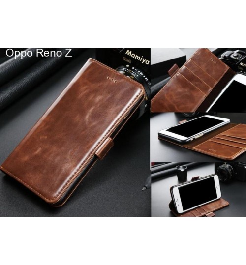 Oppo Reno Z case executive leather wallet case