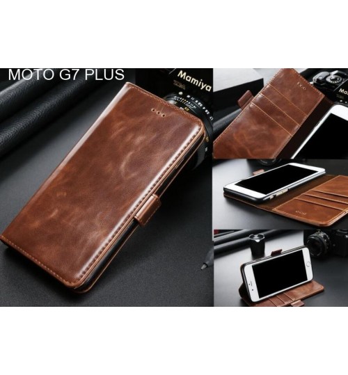 MOTO G7 PLUS case executive leather wallet case