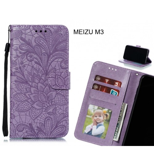 Meizu M3 Case Embossed Wallet Slot Case - Purple
