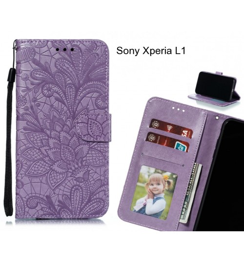 Sony Xperia L1 Case Embossed Wallet Slot Case