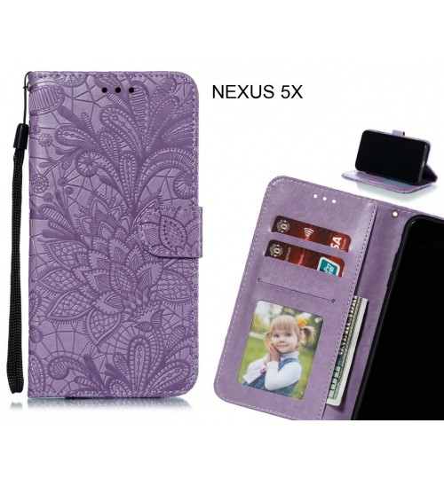 NEXUS 5X Case Embossed Wallet Slot Case