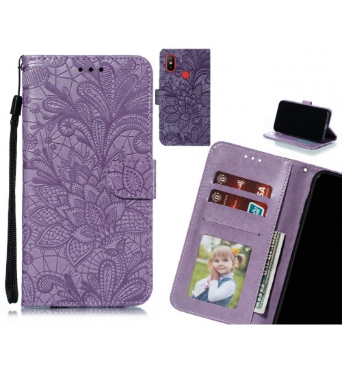 Xiaomi Mi 6x Case Embossed Wallet Slot Case - Purple