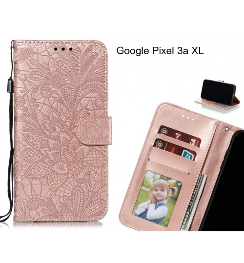 Google Pixel 3a Xl Case Embossed Wallet Slot Case - Rose Gold