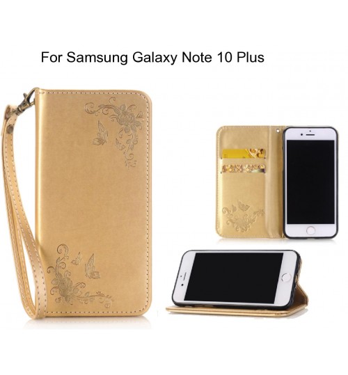 Samsung Galaxy Note 10 Plus CASE Premium Leather Embossing wallet Folio case