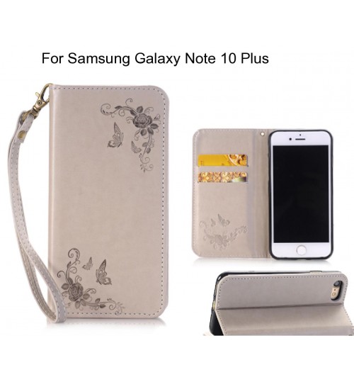 Samsung Galaxy Note 10 Plus CASE Premium Leather Embossing wallet Folio case