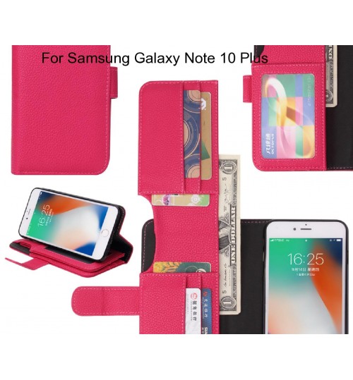 Samsung Galaxy Note 10 Plus Case Leather Wallet Case Cover - Hot Pink