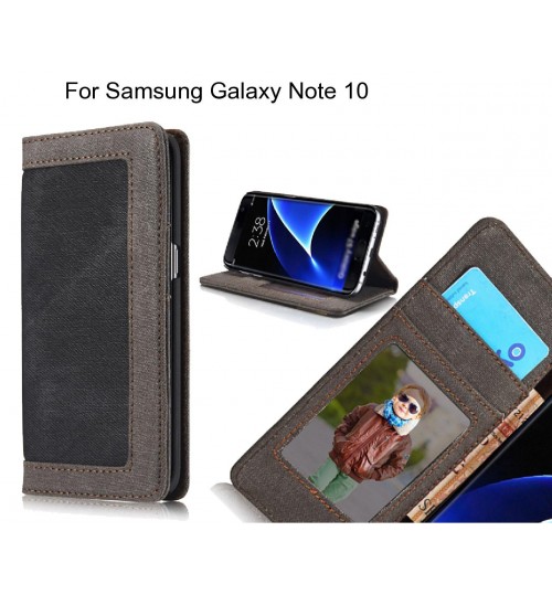 Samsung Galaxy Note 10 case contrast denim folio wallet case