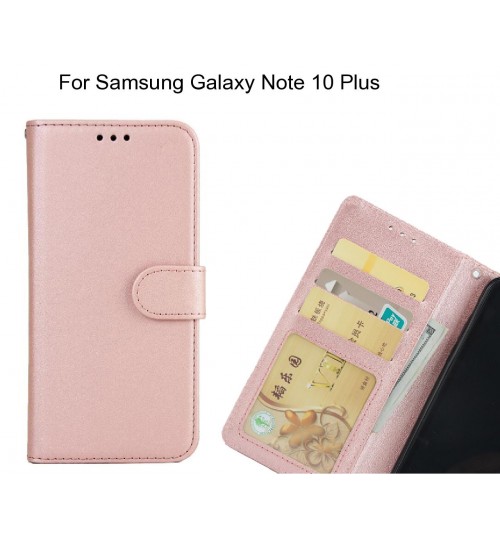 Samsung Galaxy Note 10 Plus  Case Magnetic Flip Leather Wallet Case - Rose Gold
