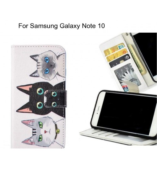 Samsung Galaxy Note 10 case 3 card leather wallet case printed ID