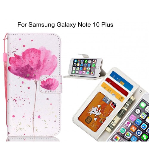 Samsung Galaxy Note 10 Plus case 3 card leather wallet case printed ID