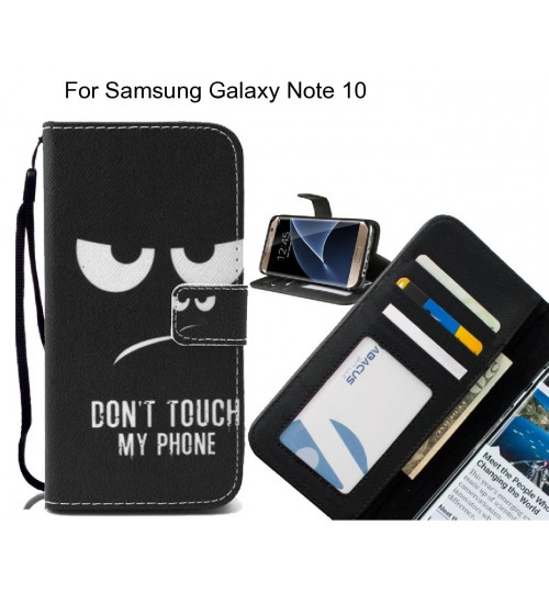 Samsung Galaxy Note 10 case 3 card leather wallet case printed ID