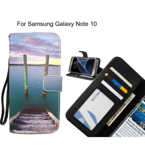 Samsung Galaxy Note 10 case 3 card leather wallet case printed ID