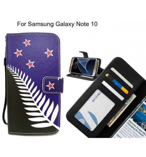 Samsung Galaxy Note 10 case 3 card leather wallet case printed ID