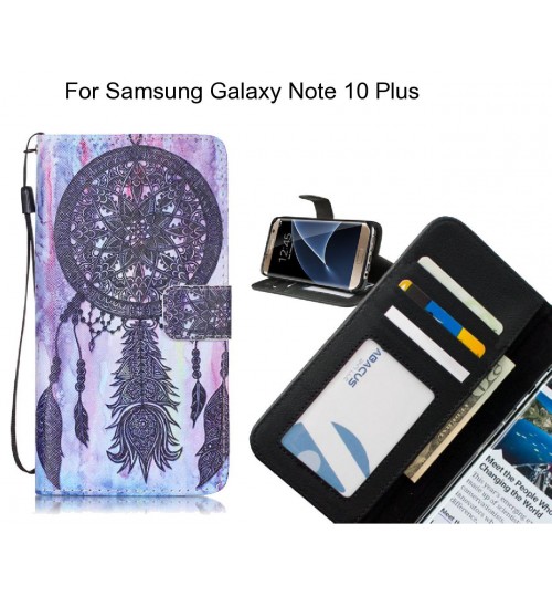 Samsung Galaxy Note 10 Plus case 3 card leather wallet case printed ID