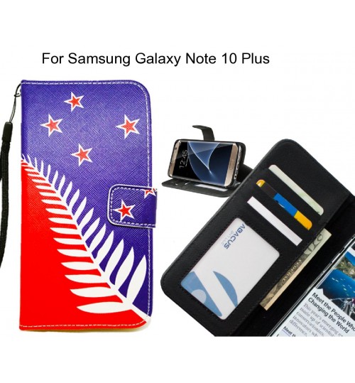 Samsung Galaxy Note 10 Plus case 3 card leather wallet case printed ID