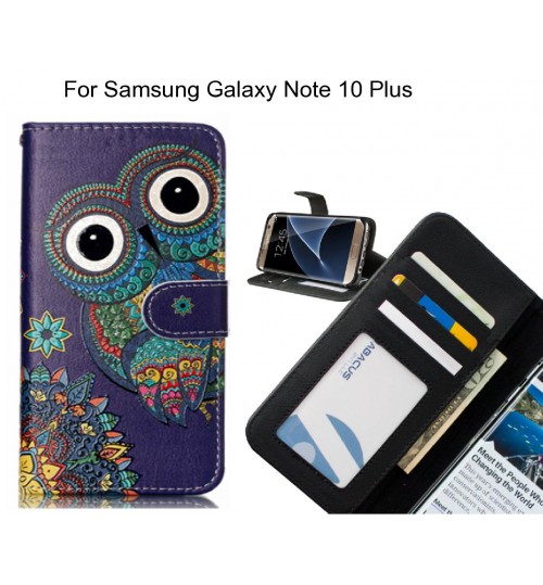 Samsung Galaxy Note 10 Plus case 3 card leather wallet case printed ID