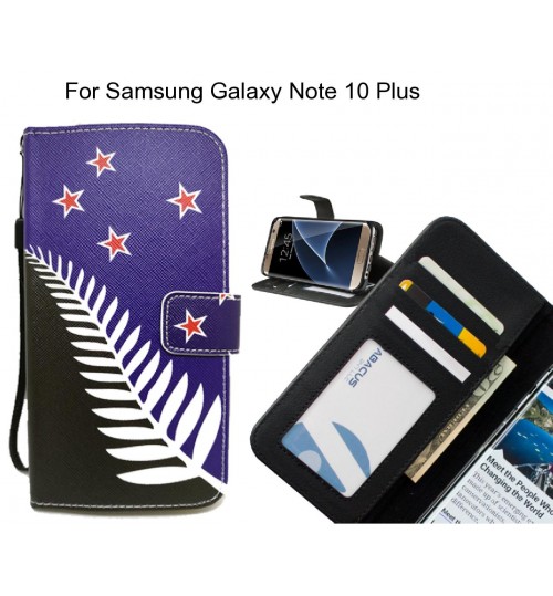 Samsung Galaxy Note 10 Plus case 3 card leather wallet case printed ID