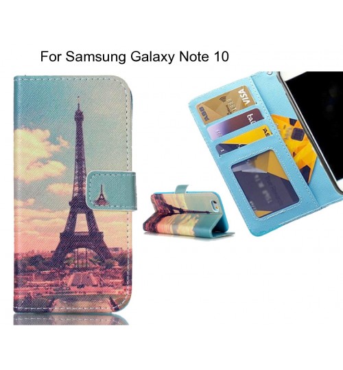 Samsung Galaxy Note 10 case 3 card leather wallet case printed ID