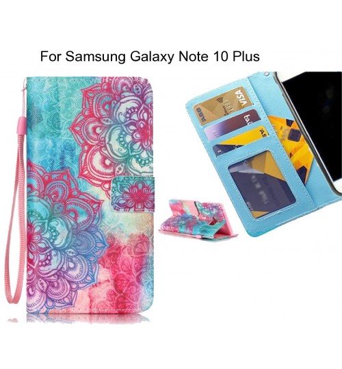 Samsung Galaxy Note 10 Plus case 3 card leather wallet case printed ID