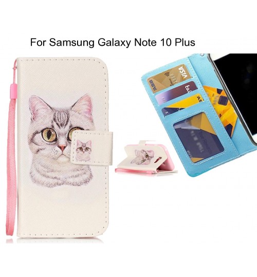 Samsung Galaxy Note 10 Plus case 3 card leather wallet case printed ID