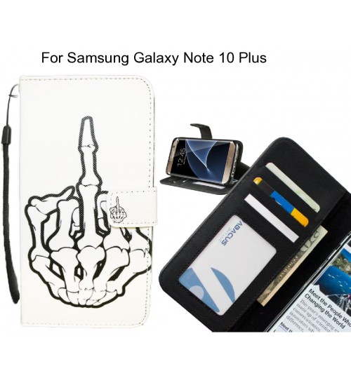 Samsung Galaxy Note 10 Plus case 3 card leather wallet case printed ID