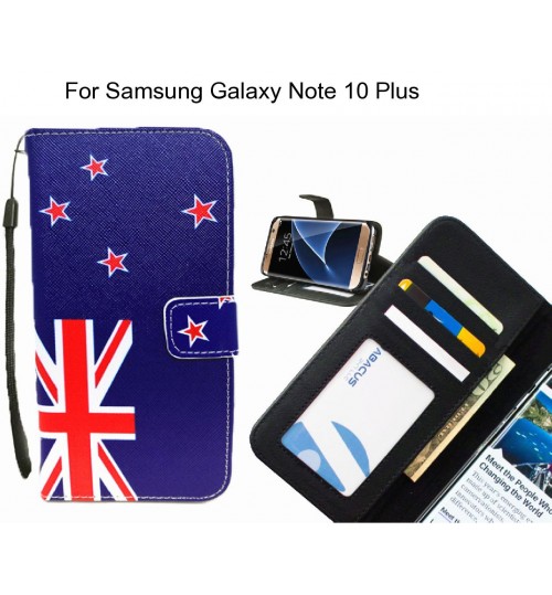 Samsung Galaxy Note 10 Plus case 3 card leather wallet case printed ID