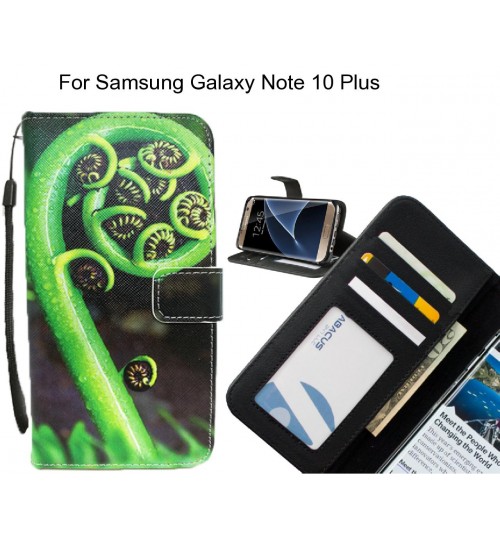 Samsung Galaxy Note 10 Plus case 3 card leather wallet case printed ID