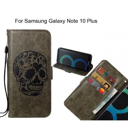 Samsung Galaxy Note 10 Plus case skull vintage leather wallet case