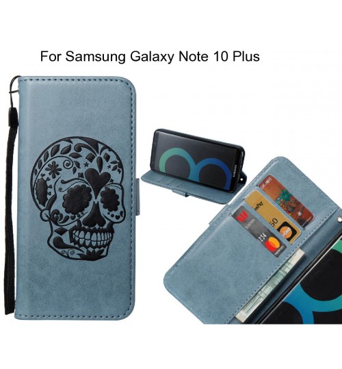 Samsung Galaxy Note 10 Plus case skull vintage leather wallet case