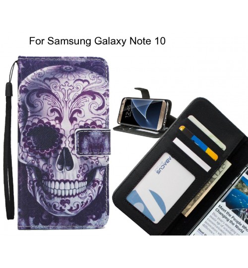 Samsung Galaxy Note 10 case 3 card leather wallet case printed ID