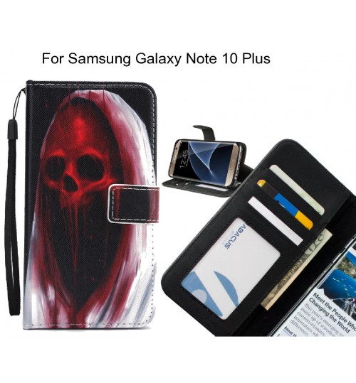 Samsung Galaxy Note 10 Plus case 3 card leather wallet case printed ID