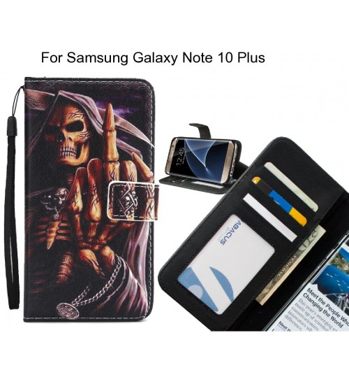 Samsung Galaxy Note 10 Plus case 3 card leather wallet case printed ID