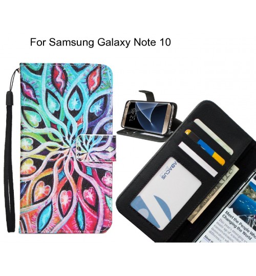 Samsung Galaxy Note 10 case 3 card leather wallet case printed ID