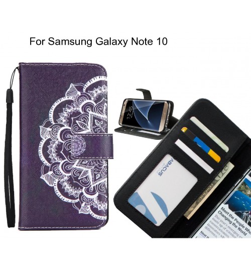 Samsung Galaxy Note 10 case 3 card leather wallet case printed ID