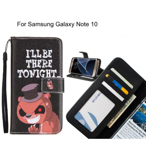 Samsung Galaxy Note 10 case 3 card leather wallet case printed ID