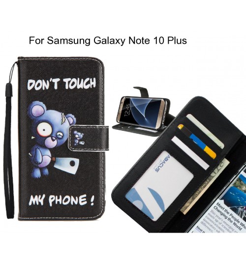 Samsung Galaxy Note 10 Plus case 3 card leather wallet case printed ID