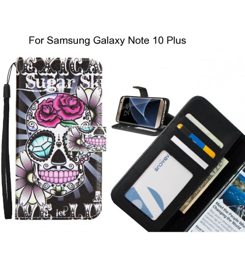 Samsung Galaxy Note 10 Plus case 3 card leather wallet case printed ID